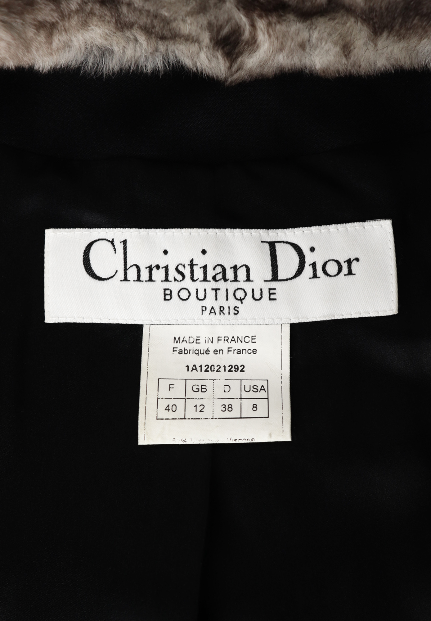 Christian Dior Cropped Jacket With Fur Collar