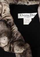 Christian Dior Cropped Jacket With Fur Collar