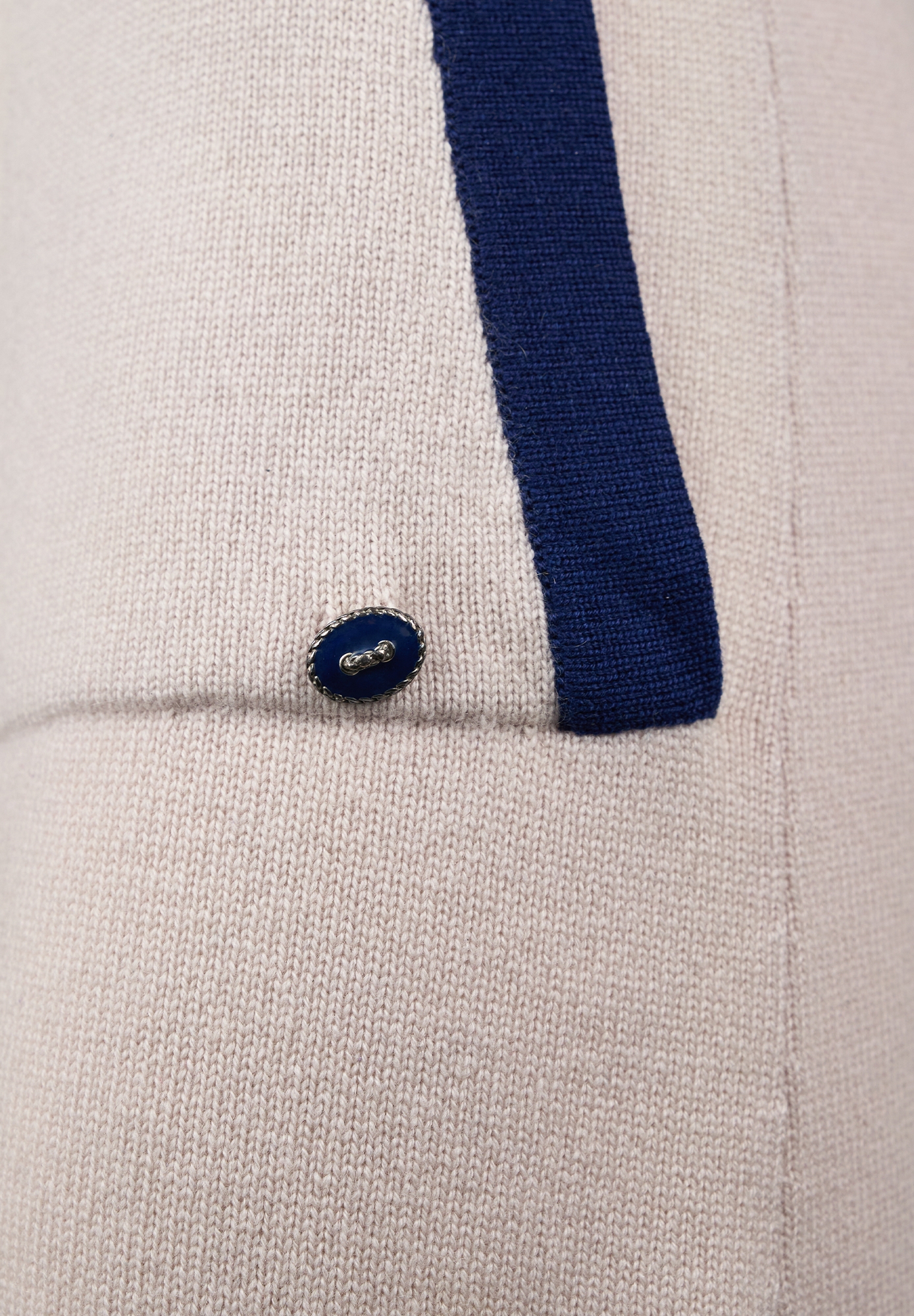 Chanel Cashmere Dress With Blue Trim