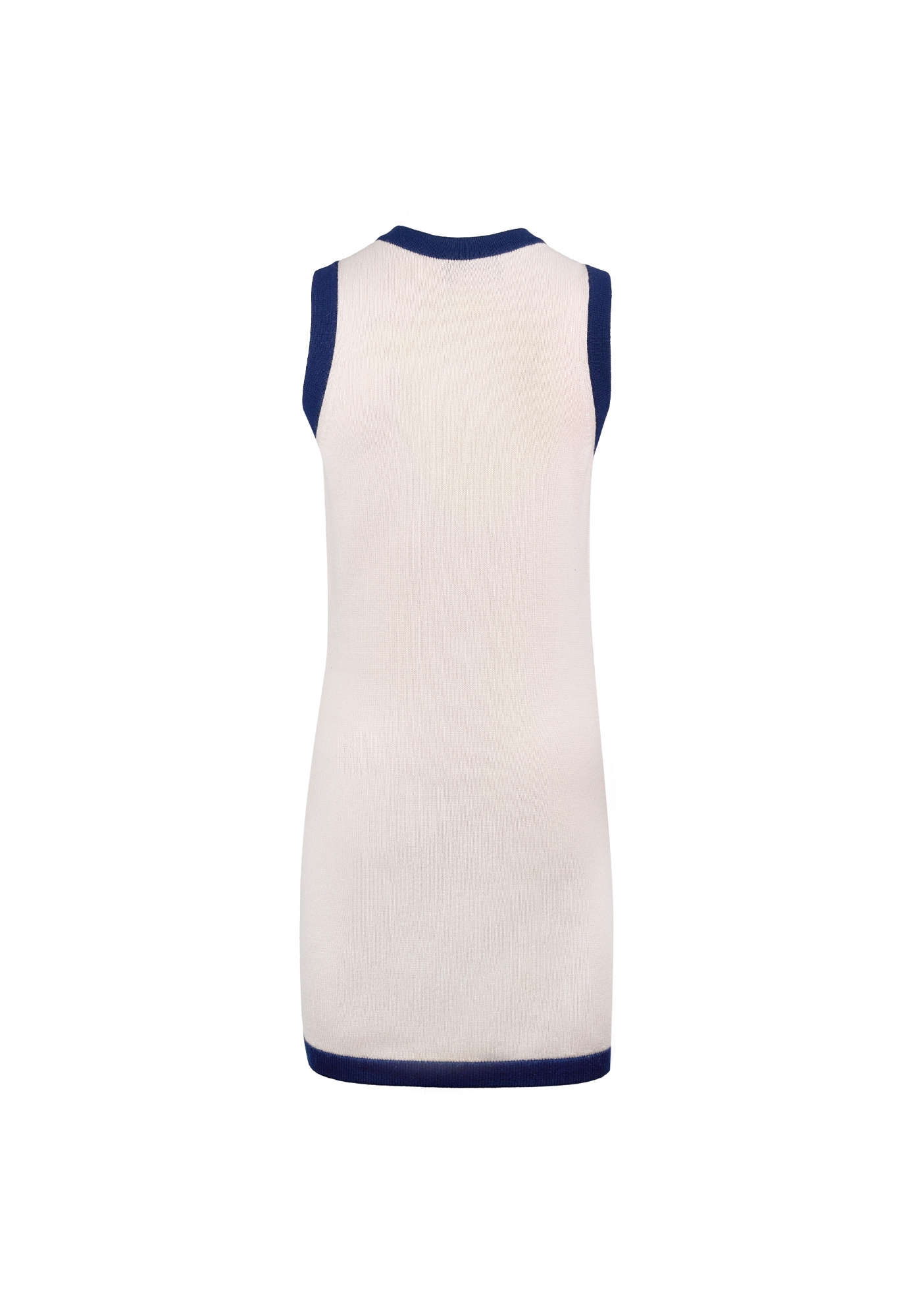 Chanel Cashmere Dress With Blue Trim