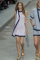 Chanel Cashmere Dress With Blue Trim