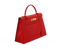Hermès Kelly 32 Red Lizard Leather Bag