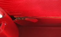 Hermès Kelly 32 Red Lizard Leather Bag
