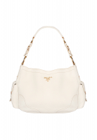 Prada Ivory Leather Shoulder Bag