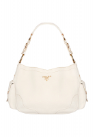 Prada Ivory Leather Shoulder Bag