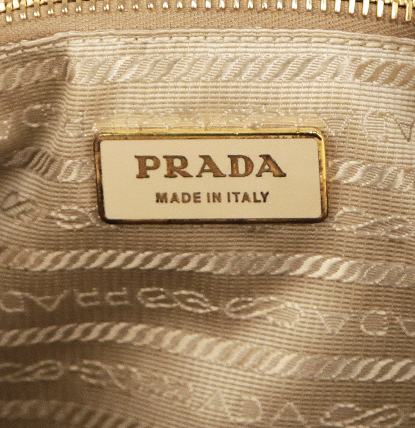 Prada Ivory Leather Shoulder Bag