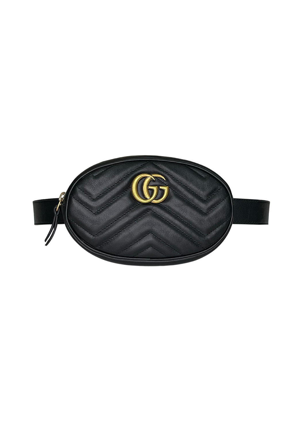 Gucci Black GG Marmont Belt Bag
