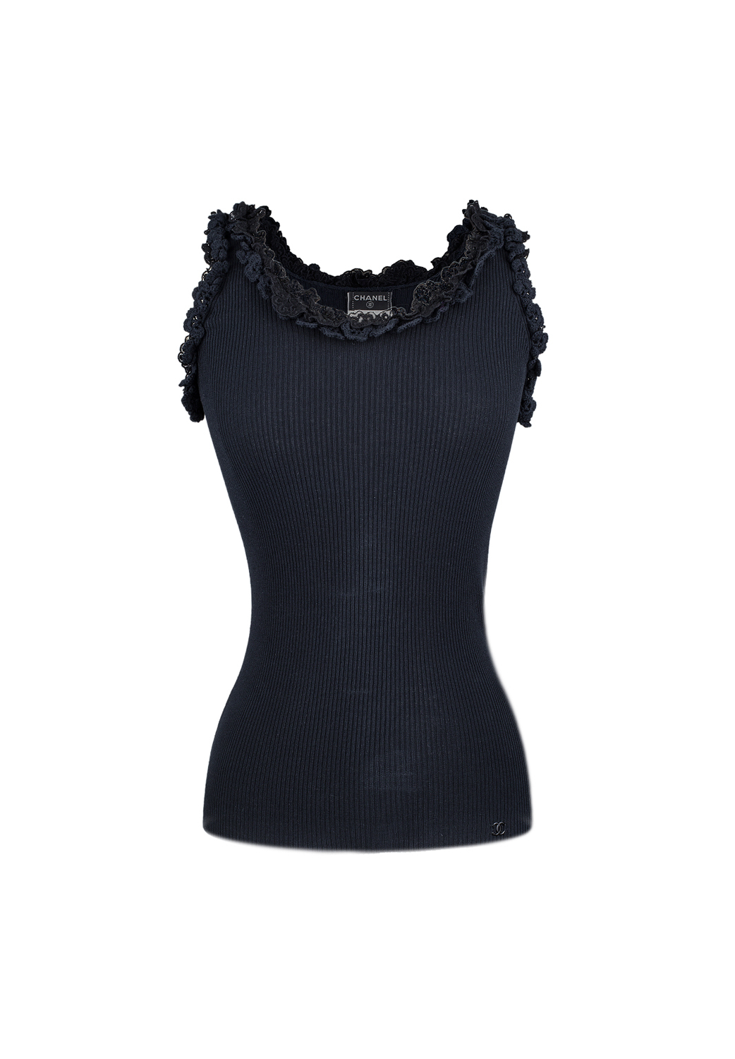 Chanel Black Lace Top