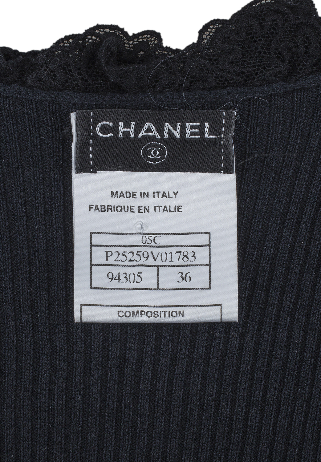 Chanel Black Lace Top