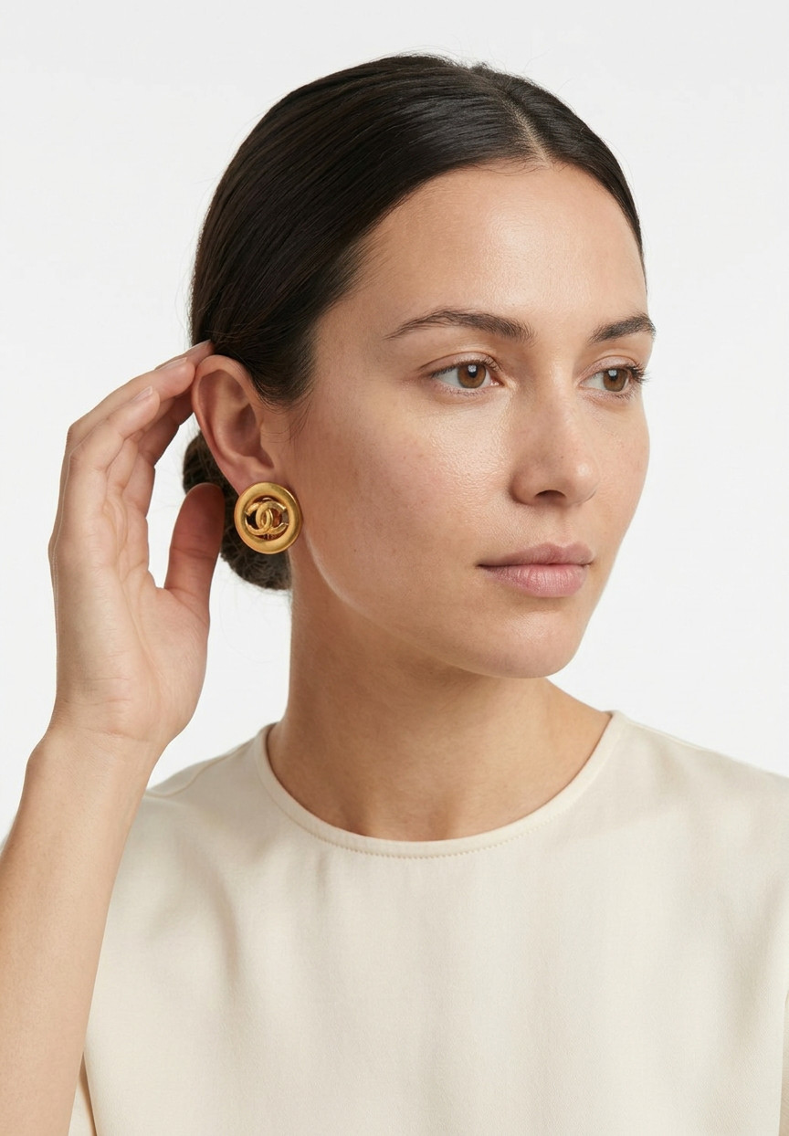 Chanel Logo Clip-on Earrings
