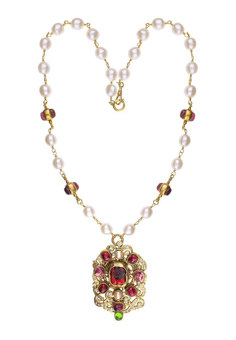 Chanel Gripoix Crystal Necklace With a Massive Pendant