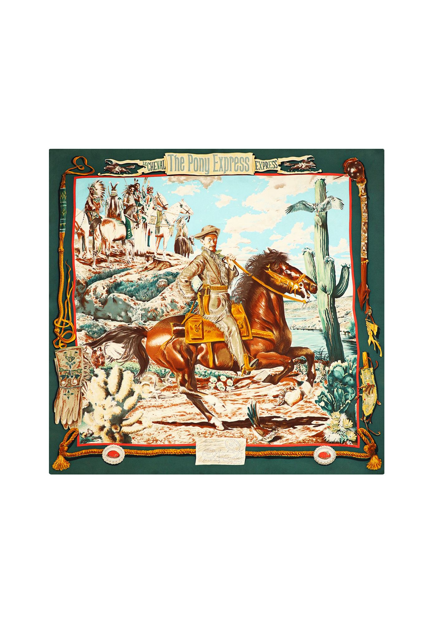 Hermès The Pony Express Silk Scarf