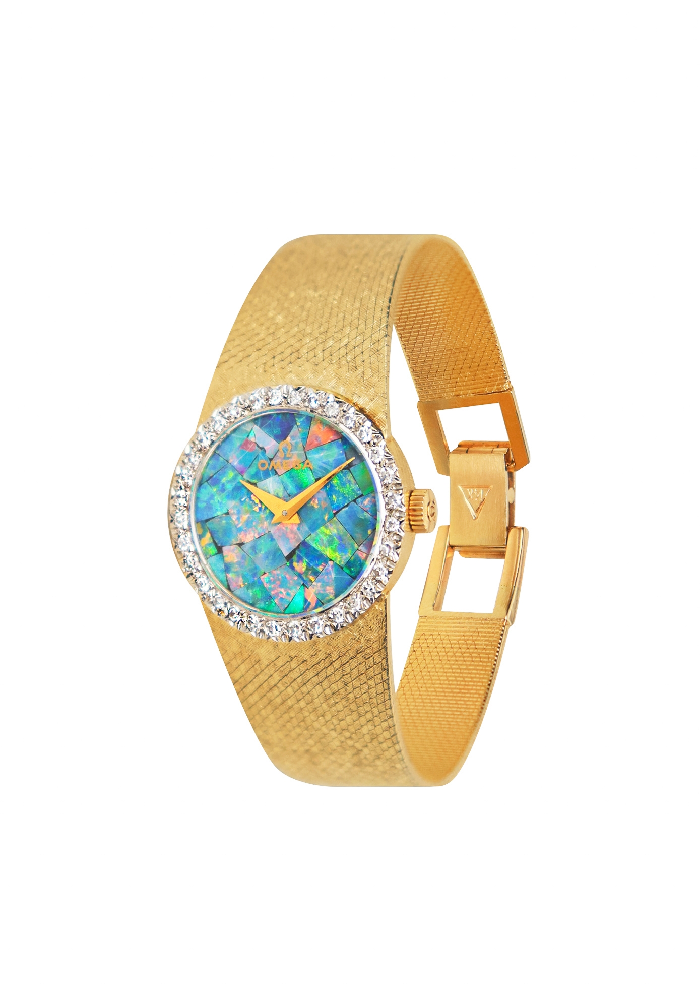 Omega Classic Gold Watch With Diamonds