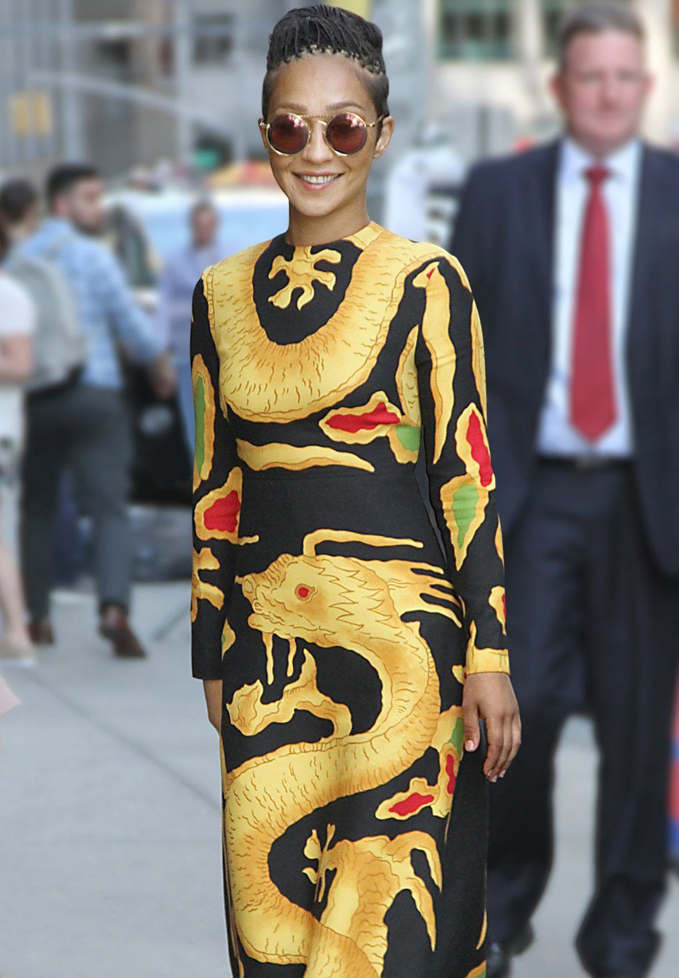 Valentino Black Dress With Print