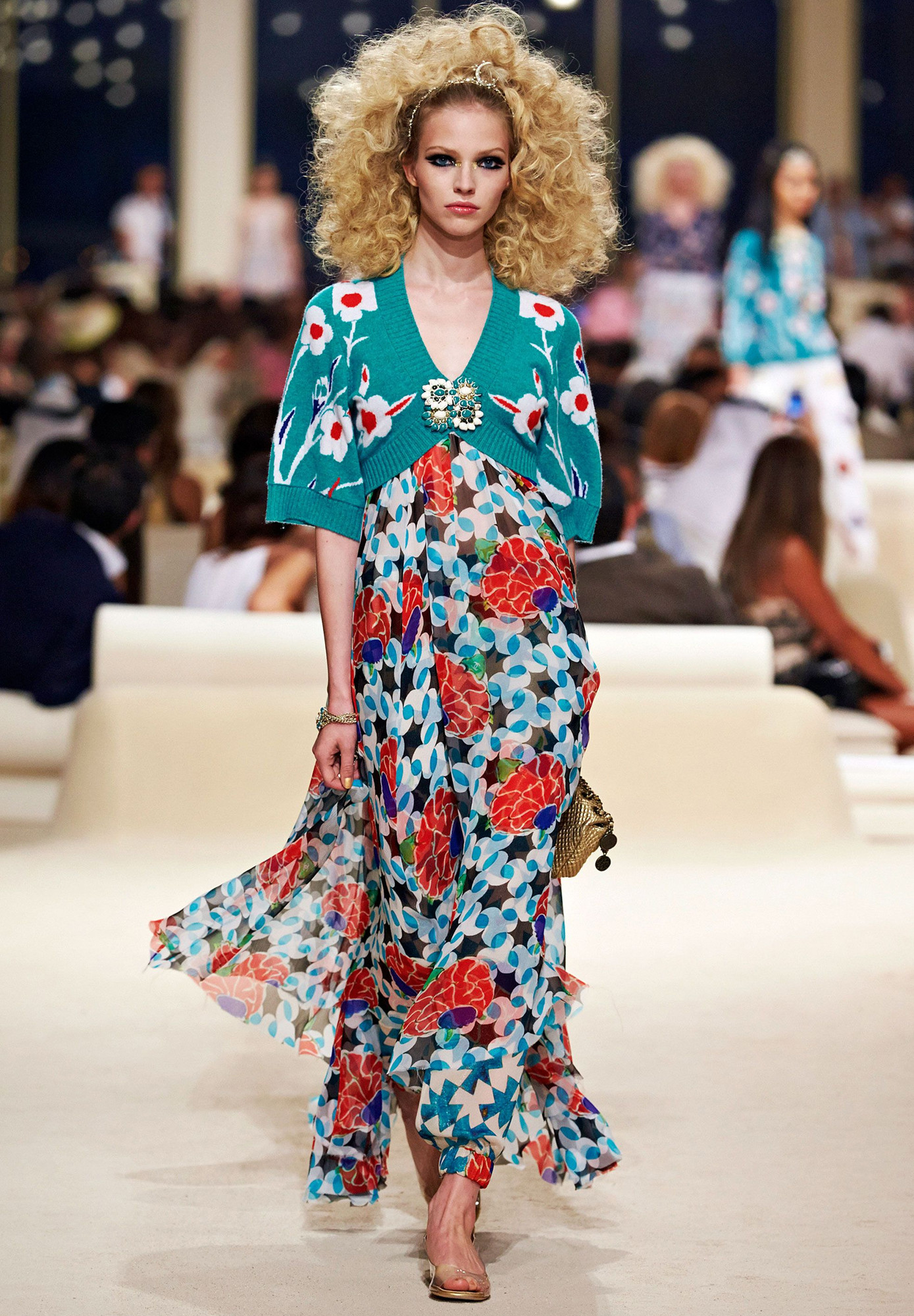 Chanel Paris-Dubai Floral Print Dress