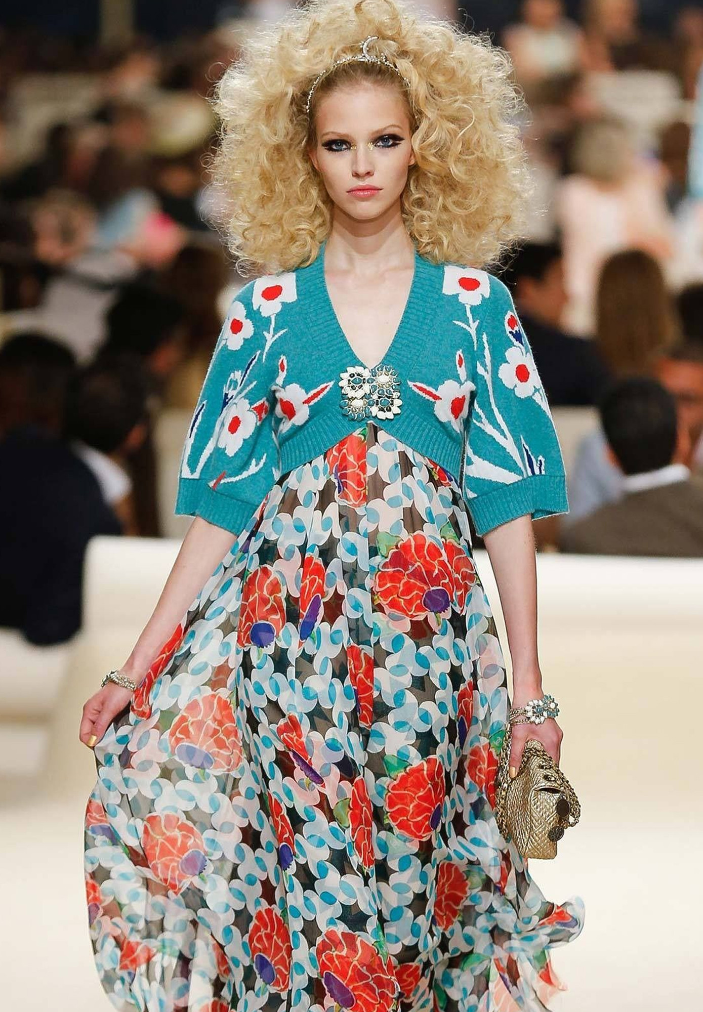 Chanel Paris-Dubai Floral Print Dress