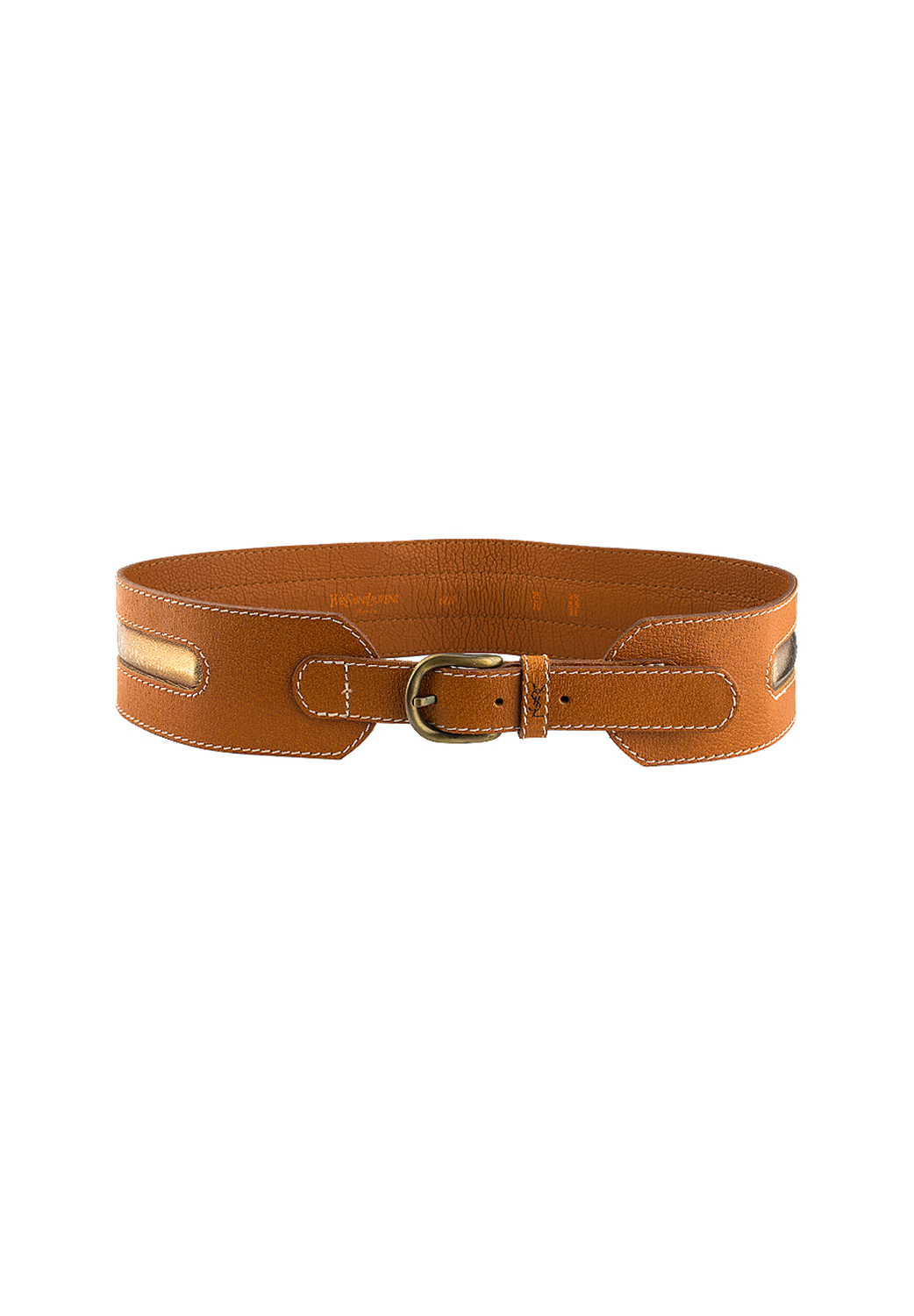 Yves Saint Laurent Vintage Brown Leather Belt
