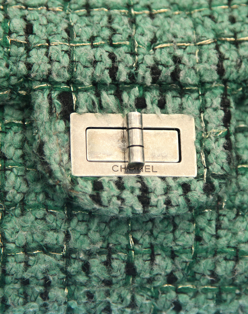 Chanel Green Tweed Bag
