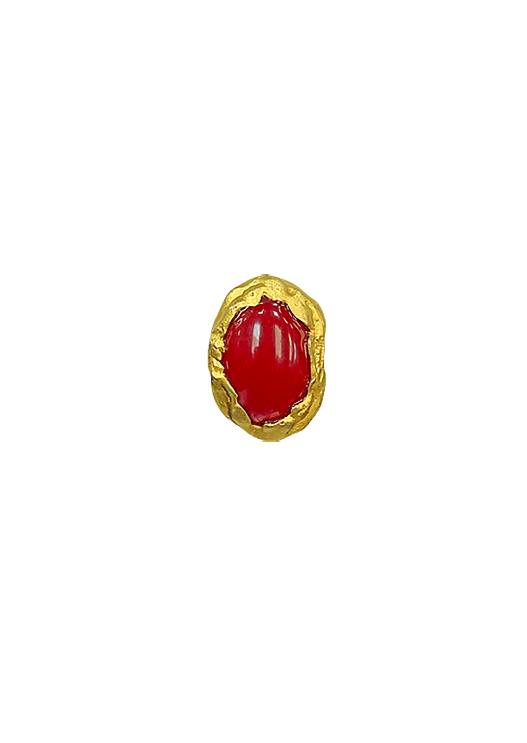 De Ligouro Golden Red Enamel Clip-on Earrings