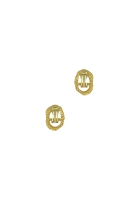 De Ligouro Golden Red Enamel Clip-on Earrings
