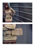 Chanel Beige Bag With Ruffles