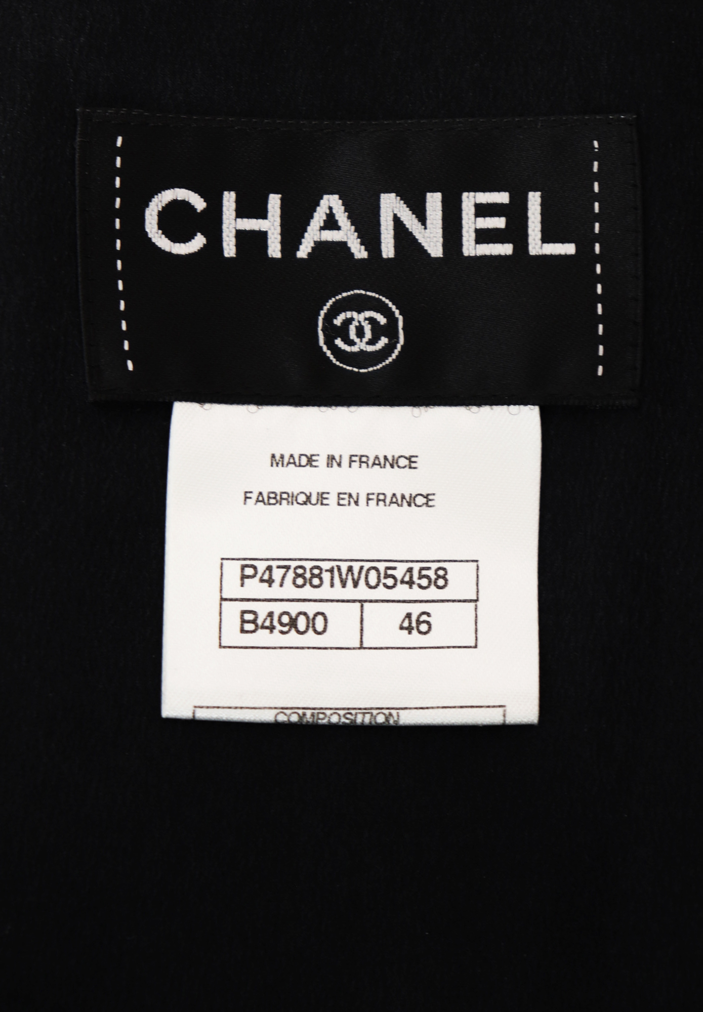 Chanel Black And White Dress