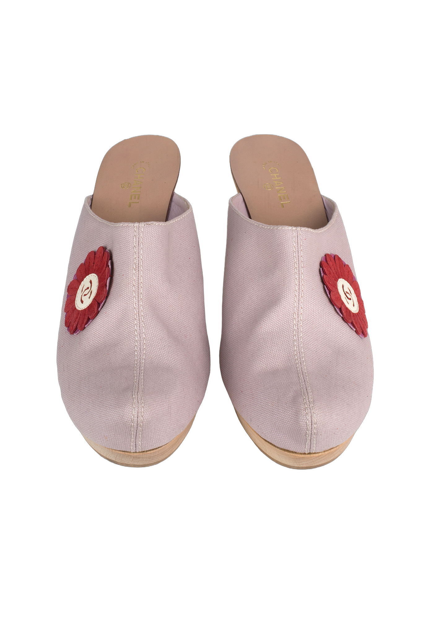 Pink Chanel Clogs