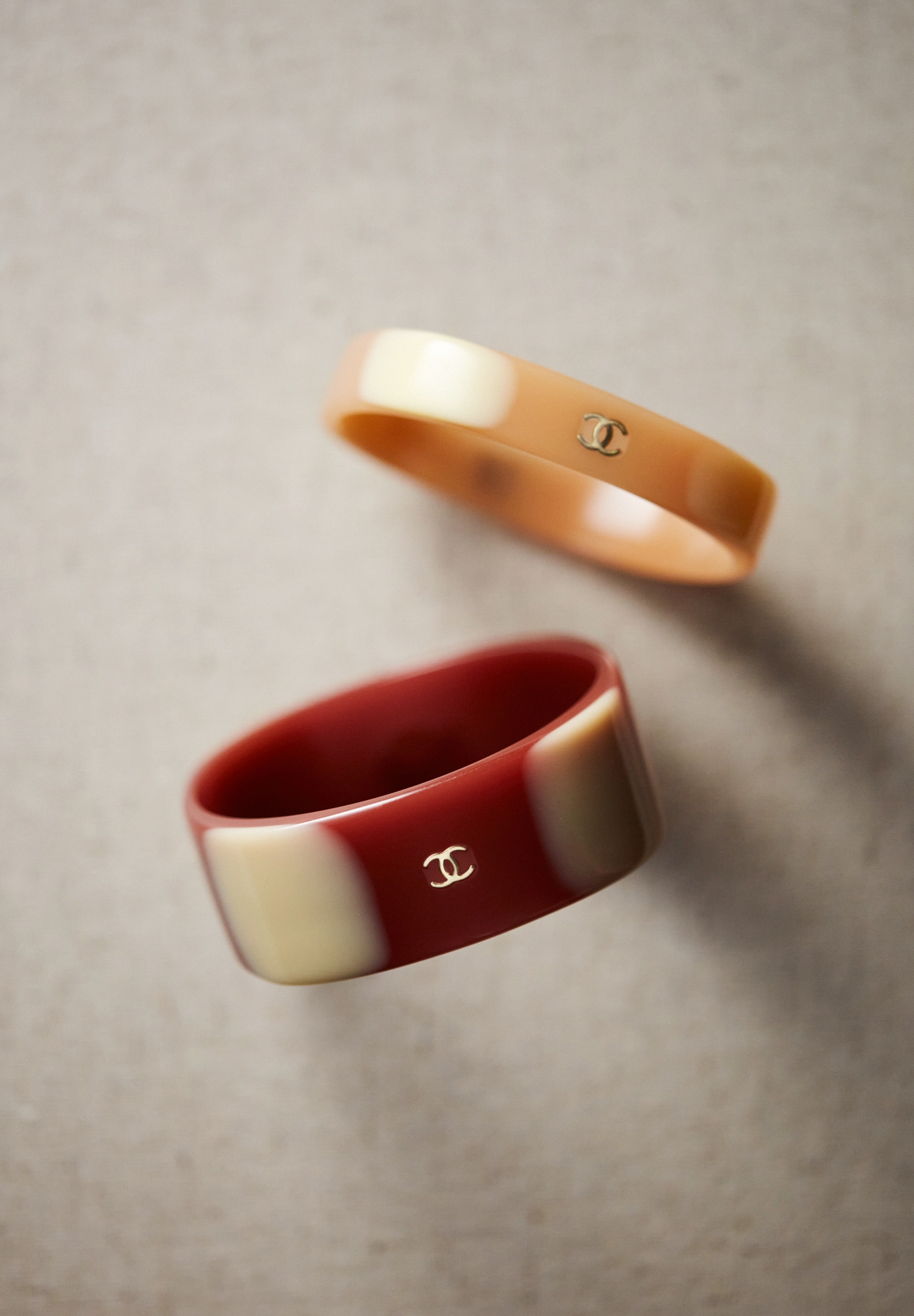 Chanel beige bangle bracelet