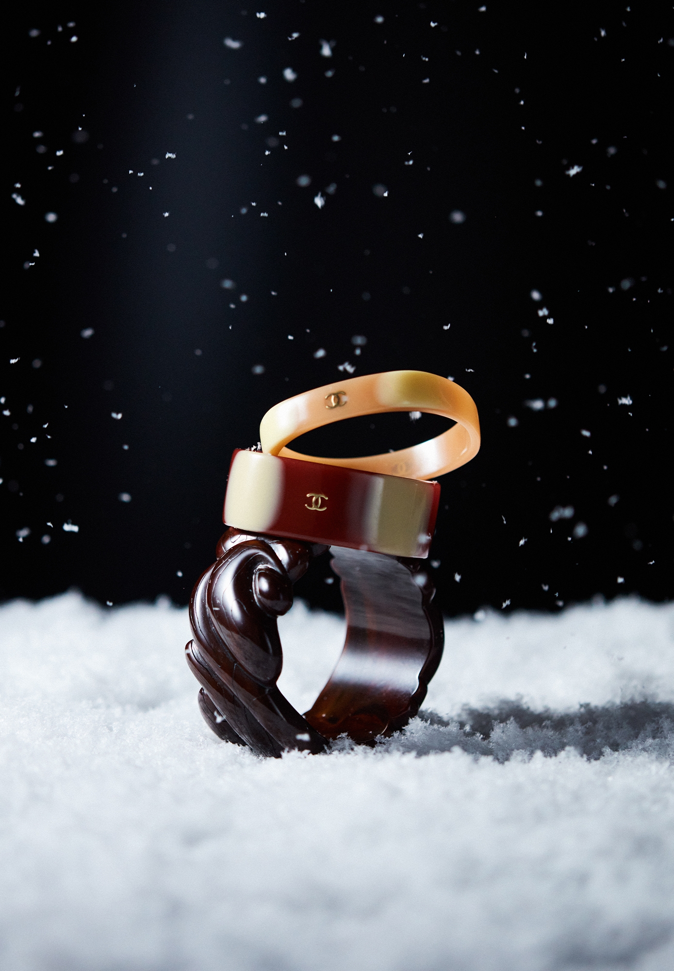 Chanel beige bangle bracelet