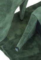 Saint Laurent Green Suede Over-The-Knee Boots