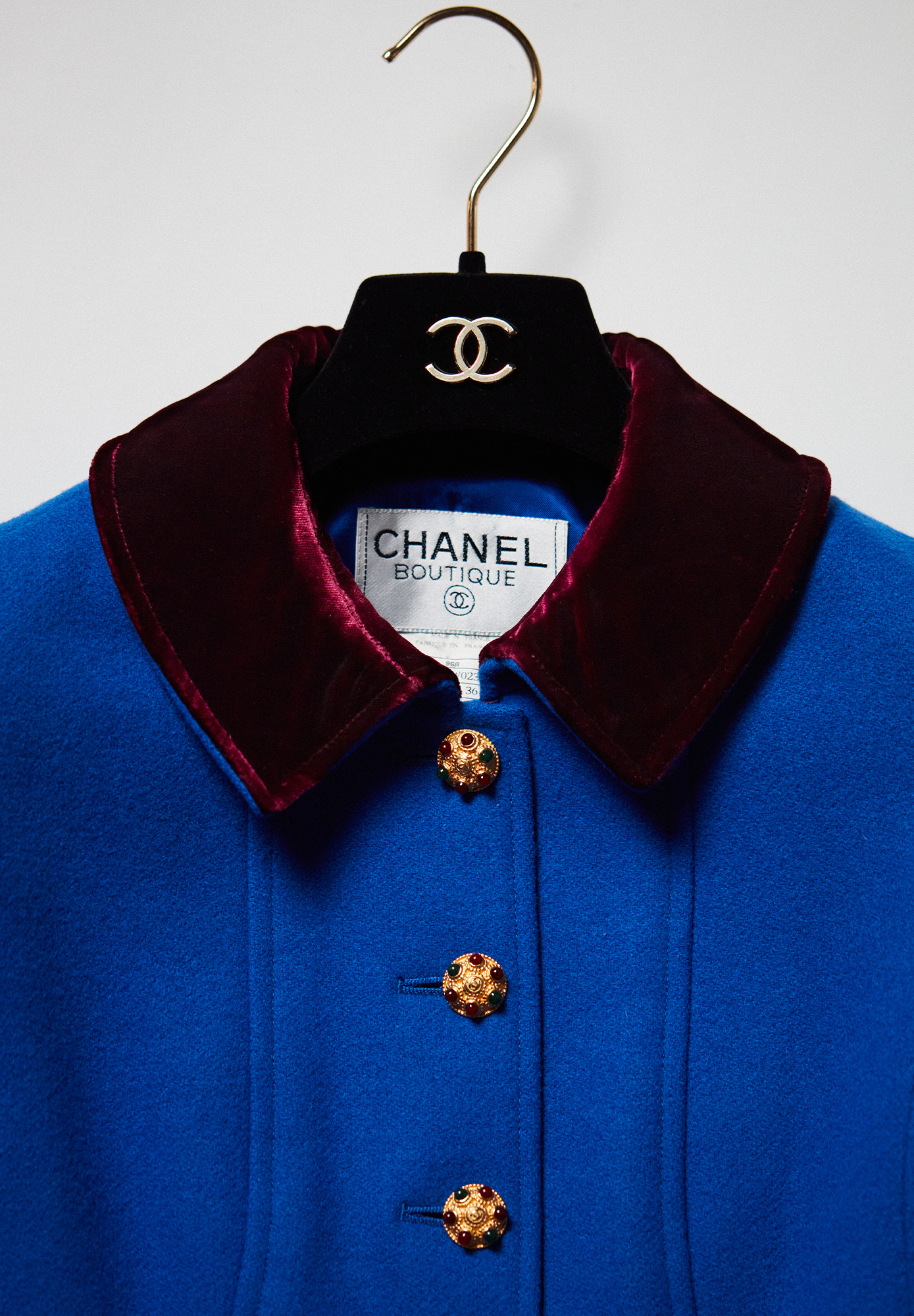 Chanel Long Jacket with Gripoix Buttons