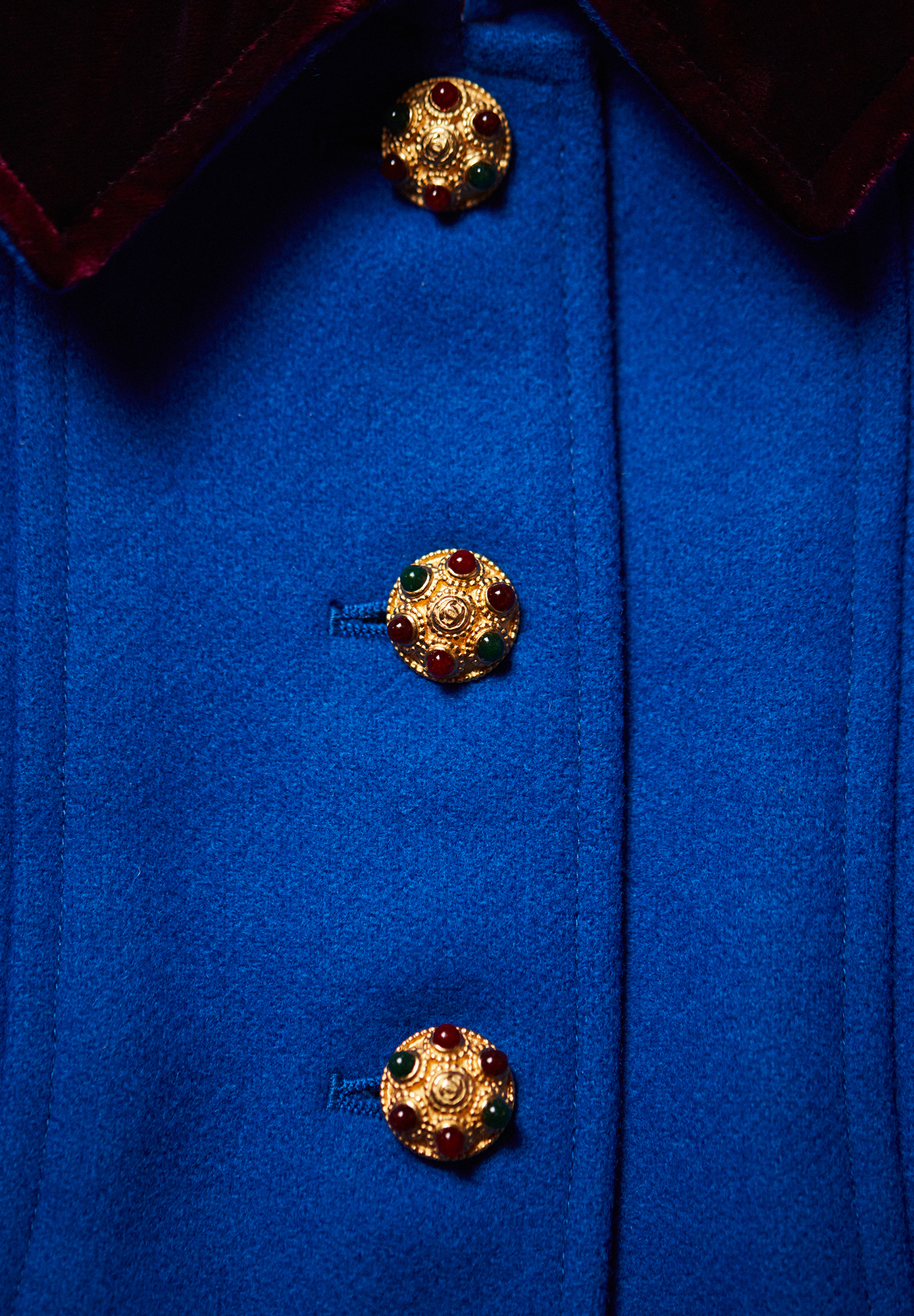 Chanel Long Jacket with Gripoix Buttons