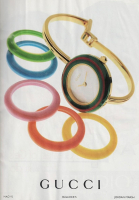 Gucci 1100-L Watch With Multicolour Interchangeable Bezels