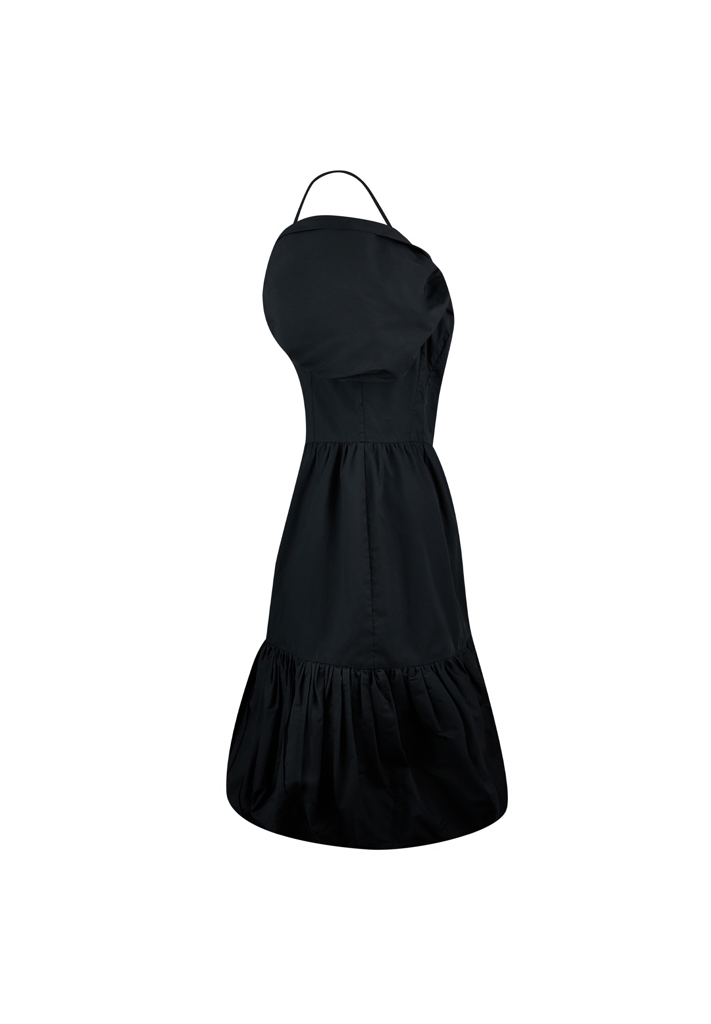 Prada Black Dress With Ruffles