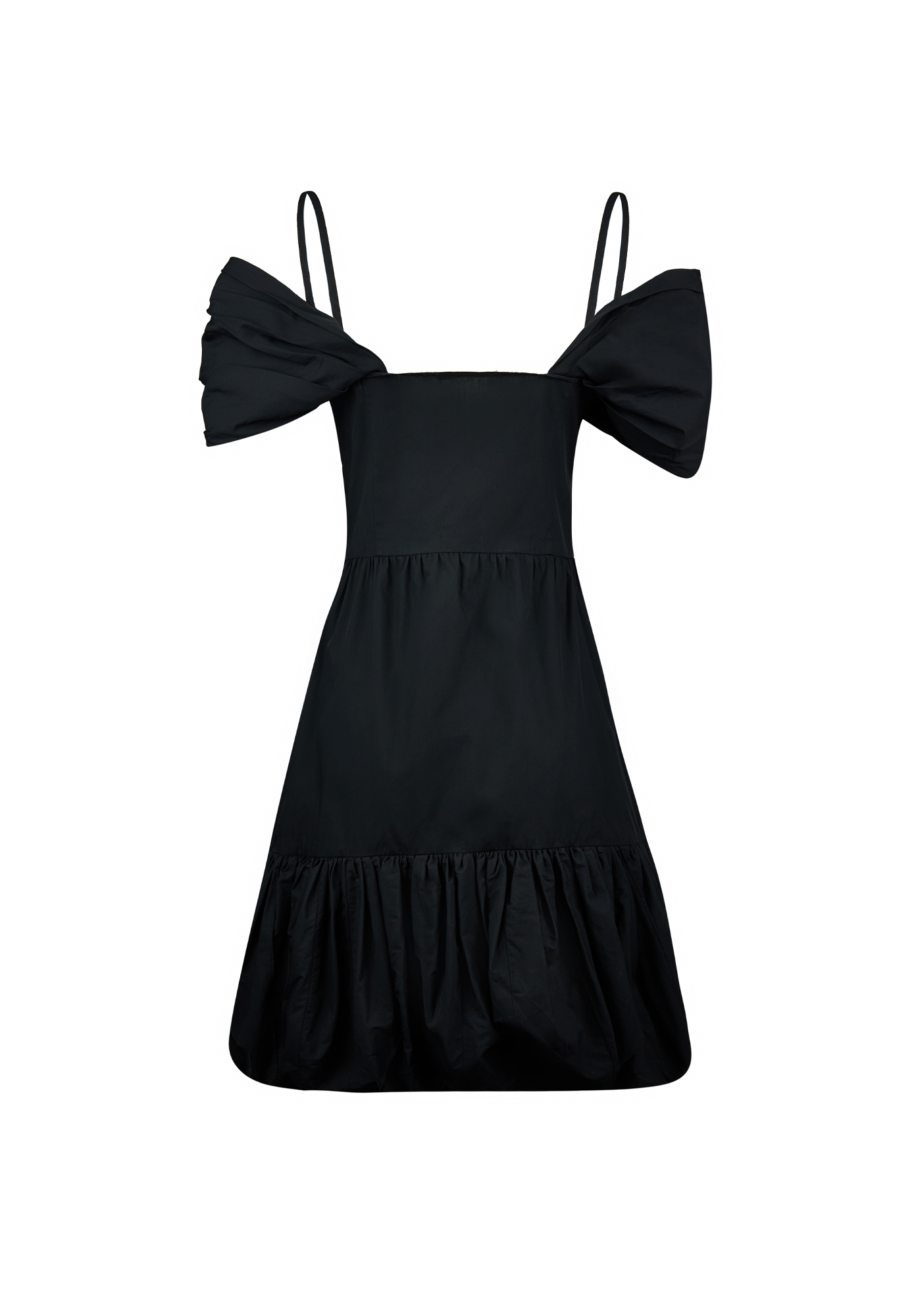 Prada Black Dress With Ruffles