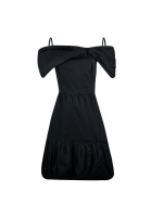 Prada Black Dress With Ruffles