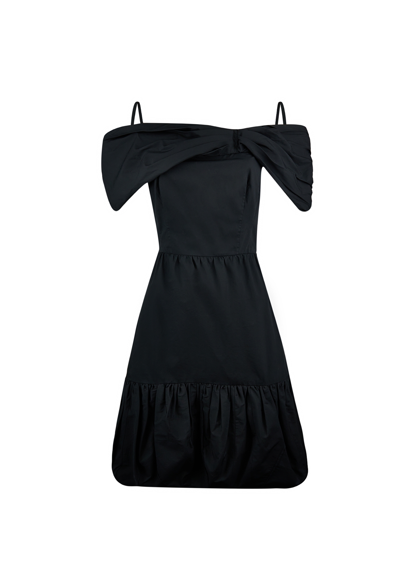 Prada Black Dress With Ruffles