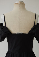 Prada Black Dress With Ruffles