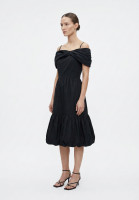 Prada Black Dress With Ruffles