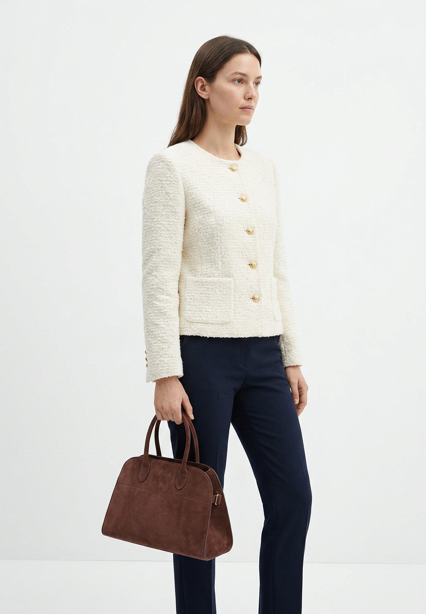 The Row Suede Soft Margaux 15 Bag
