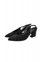 Chanel Black Shoes with a Pearl