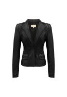 Valentino Black Trim Leather Jacket
