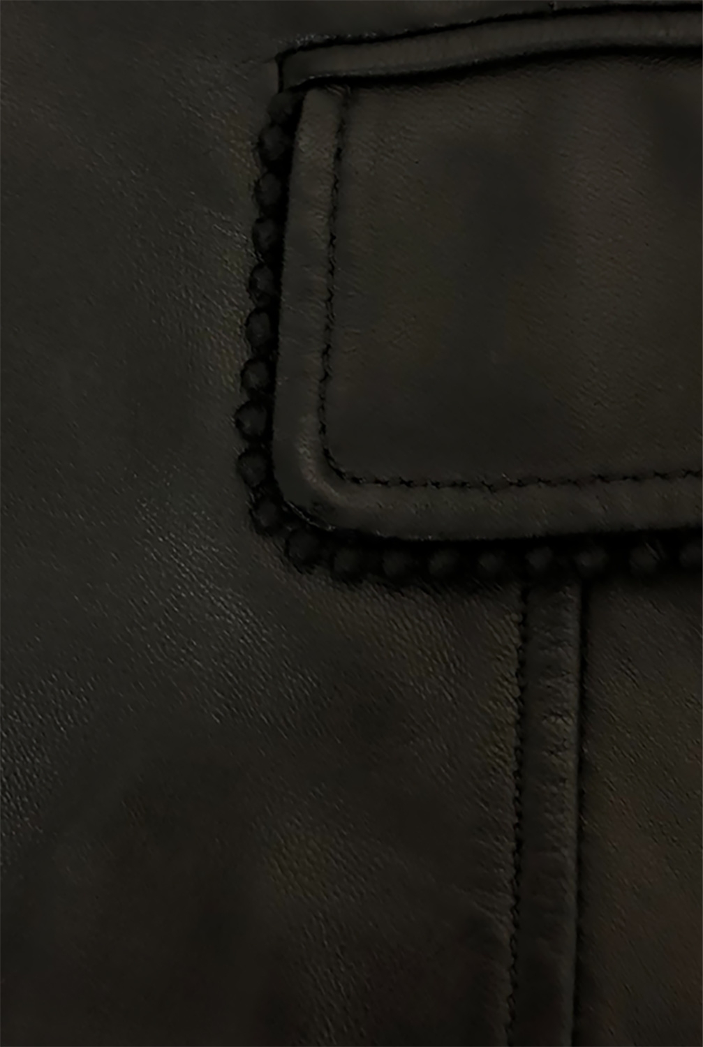 Valentino Black Trim Leather Jacket