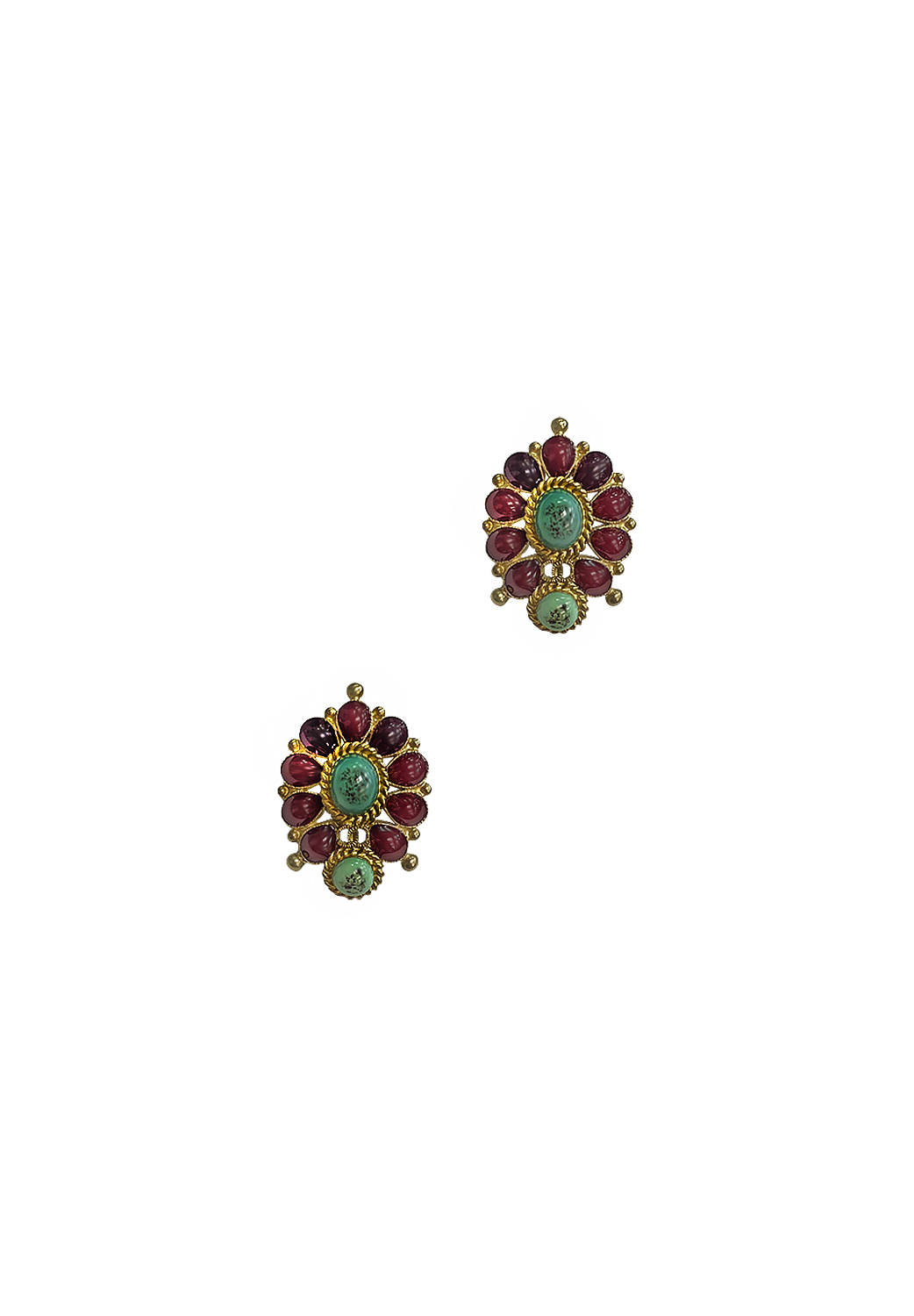 Chanel Garnet Earrings