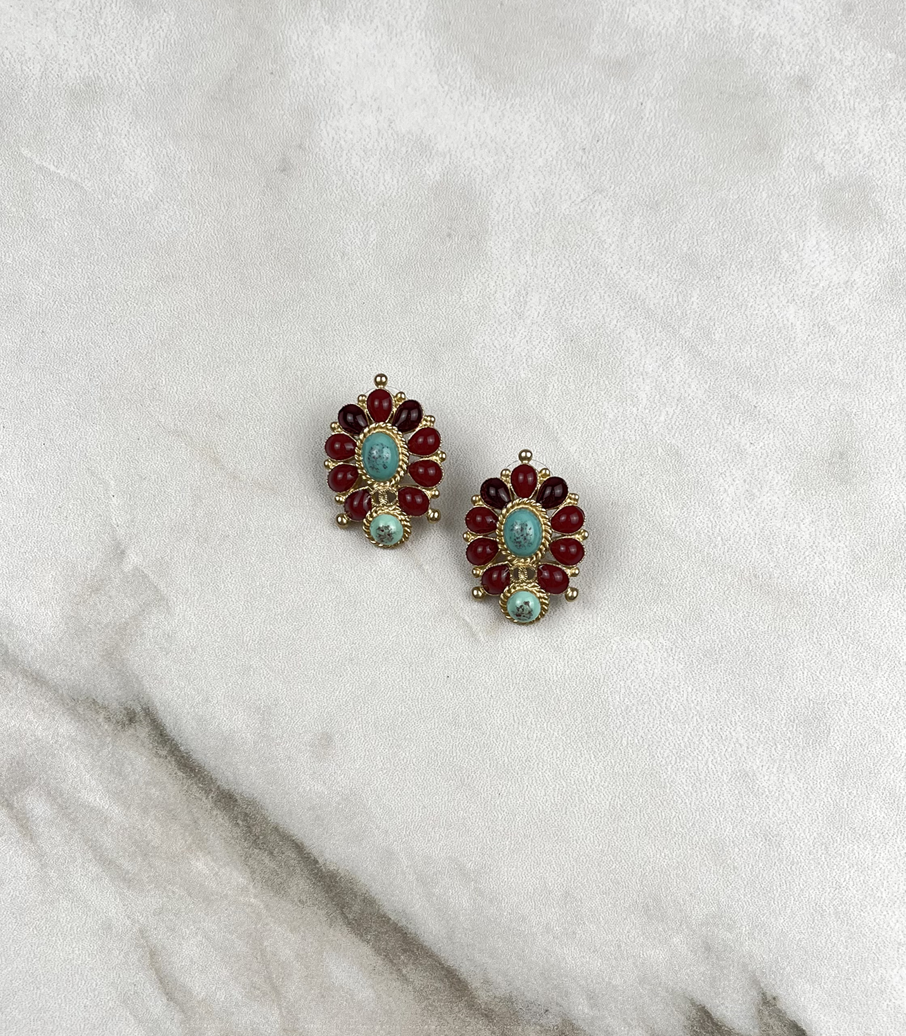 Chanel Garnet Earrings