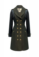 Burberry Dark Green Wool Coat