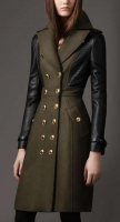 Burberry Dark Green Wool Coat