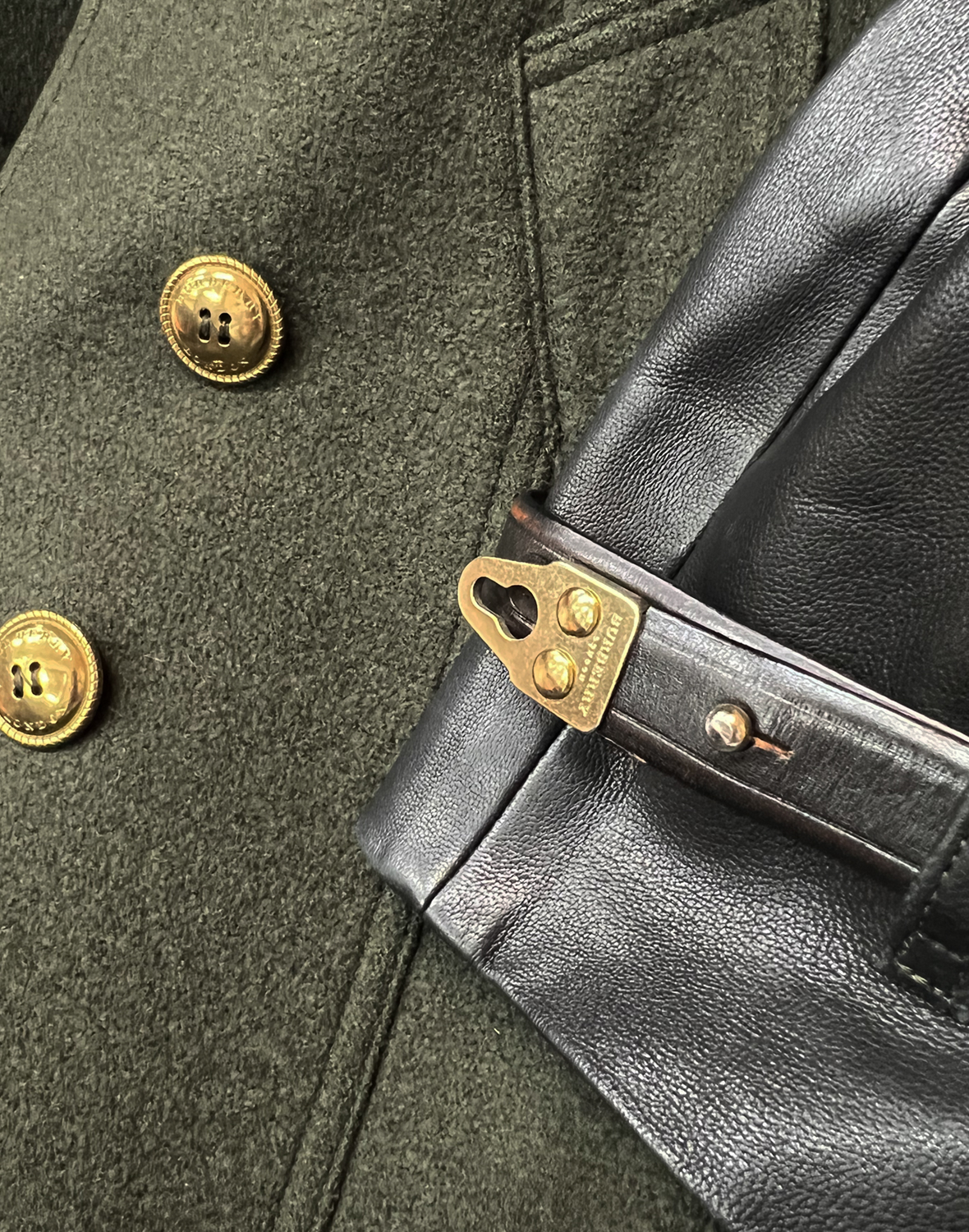 Burberry Dark Green Wool Coat