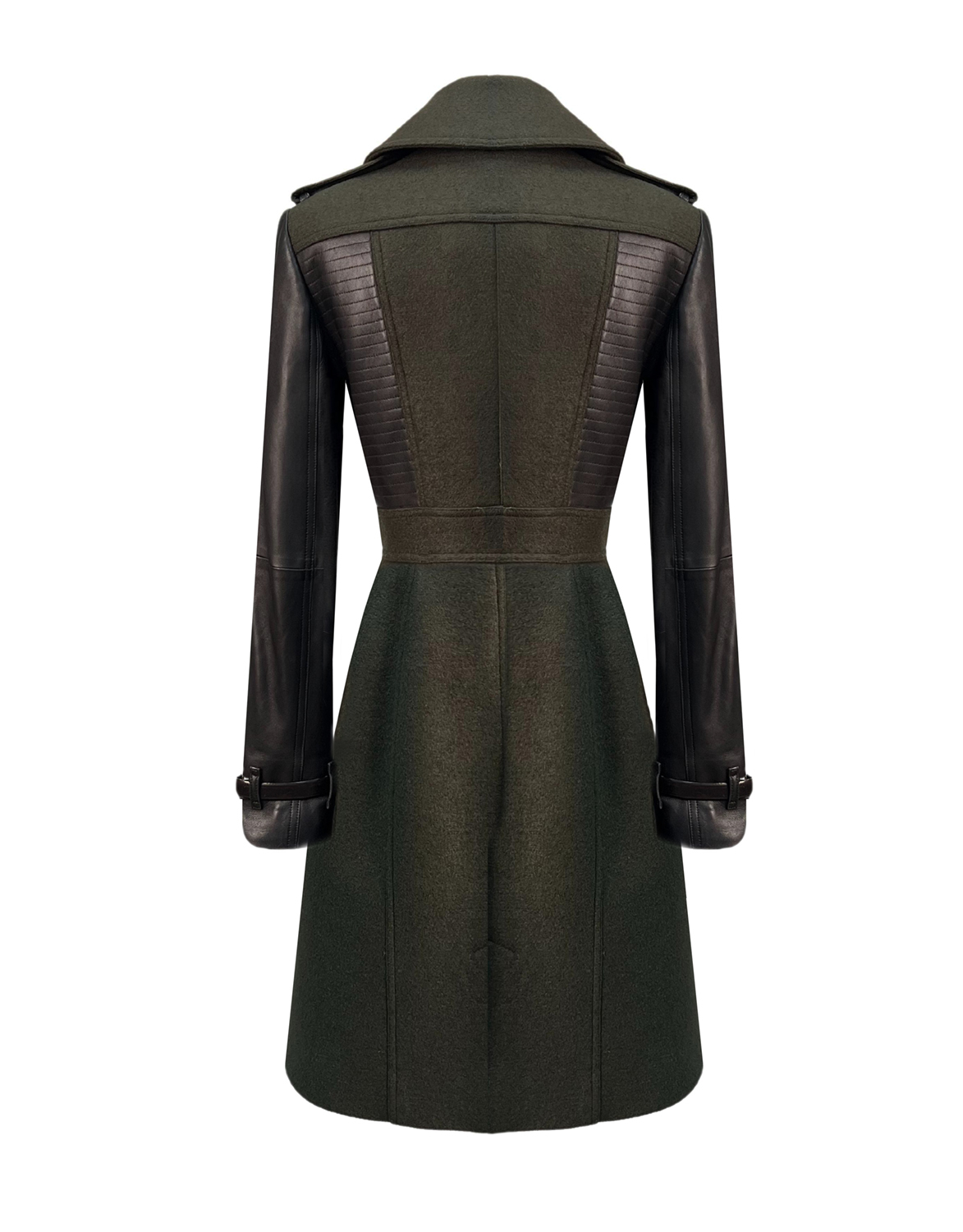 Burberry Dark Green Wool Coat