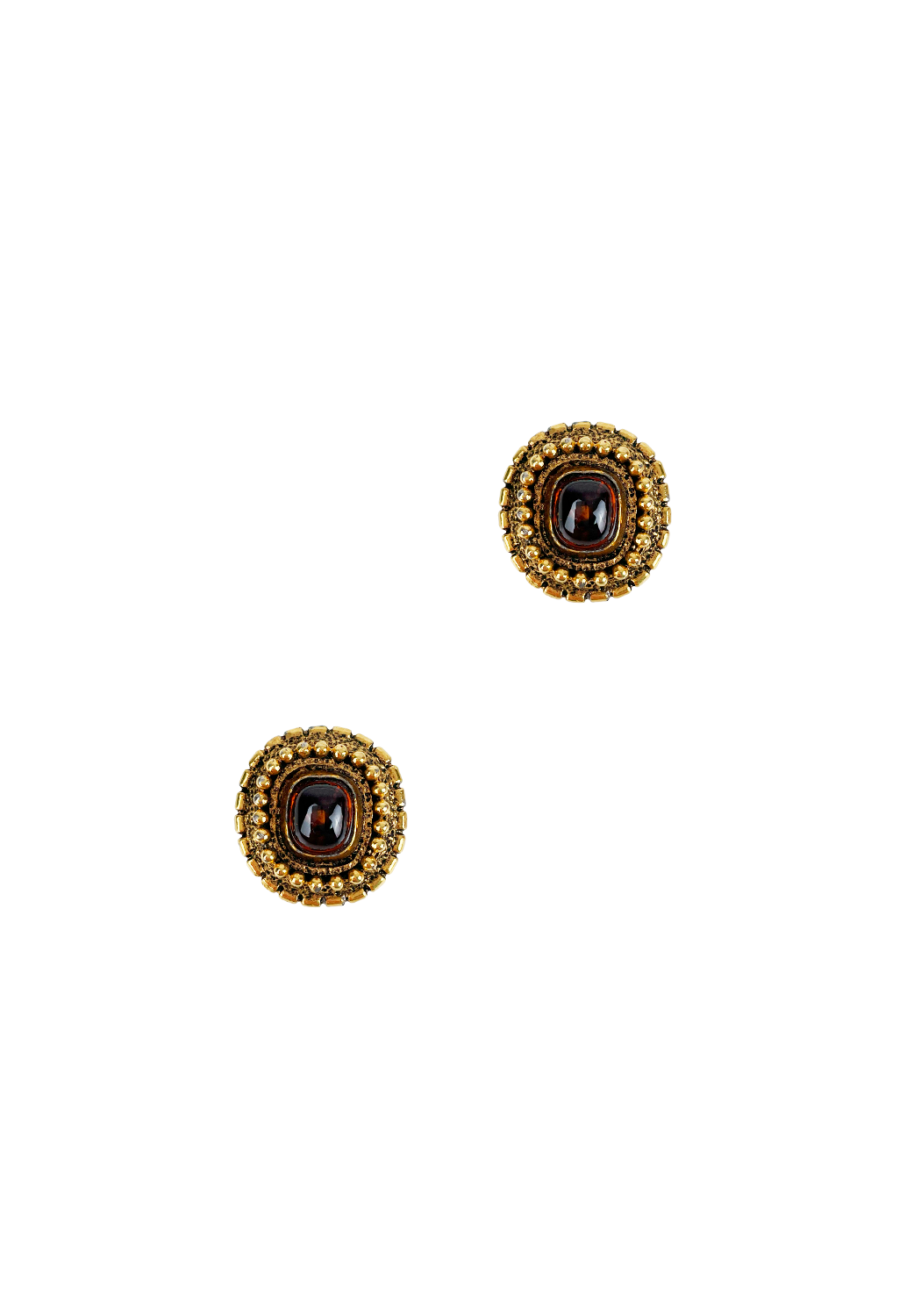 Chanel Crystals Clip-On Earrings 